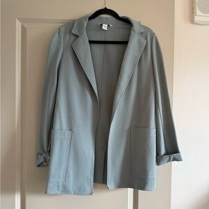 Athleta Gray Blazer Relaxed Fit Lightweight